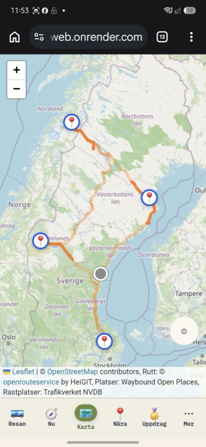 Kartan i mobilen